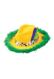 Gangster Mardi Gras Fedora Felt Hat