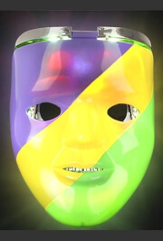 8in Light Up Mardi Gras Double Mask