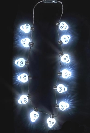 25in Long Light-Up Skull Necklace