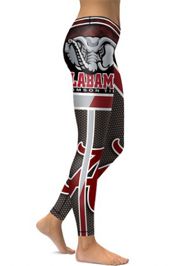 High Quality 3D Printed Alabama Design Sport/ Fitness/ Yoga Leggings