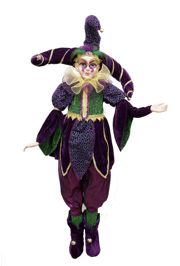 4ft Mardi Gras Jester Standing Doll