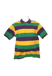 Mardi Gras Style T-Shirt W/Short Sleeve/Collar Small Size