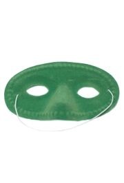 6.5in x 3.5in Green Velvet Half Mask