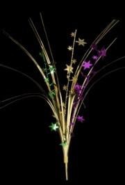 Metallic Purple Green and Gold Star Onion Grass
