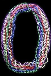 48in 6.5mm Metallic 6 Assorted Color Casino Dice Beads