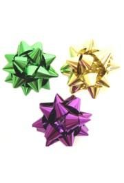 2in Purple/ Green/ Gold Metallic Bows