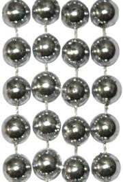 10mm 33in Metallic Silver Beads