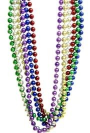 60in 18mm Round Metallic 6 Assorted Beads