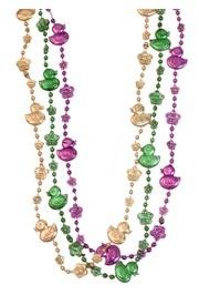 36in Metallic Purple/Green/Gold Duck/Flower Beads