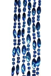 42in 23mm Metallic Blue Twist Beads