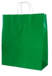 13in x 15in x 6in Green Shopping Bag With Handle 