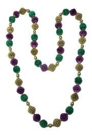 Mardi Gras Berry Bead Necklace