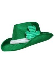 12in Long x 11in Wide x 5.5in High Felt St. Patrick's Day Fedora Hat 