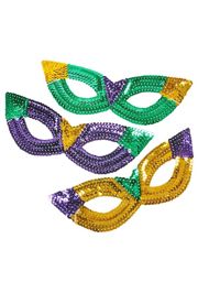 Eye Masks: Mardi Gras Sequin Cat Eye Mask