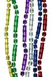 33in Metallic 6 Assorted Color Bamboo Beads