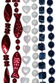 33in 6-Style Super Mix Metallic Red/ Blue/ White AB Beads/ Assorted Styles