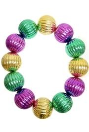 48in 100mm Melon Necklace Purple/ Green/ Gold