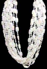 48in White AB Big Twist Beads