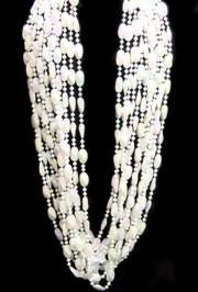 72in White AB Big Twist Beads