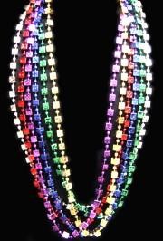12mm 48in Metallic Assorted Color Jumbo Casino Dice Beads