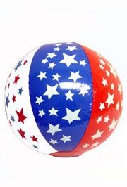 9in Inflatable Stars And Stripes Beach Ball