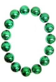 48in 60mm Disco Ball Shape Metallic Green w/ White AB Spacers Beads 