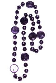 33in Metallic Purple Number 1 Basketball Beads
