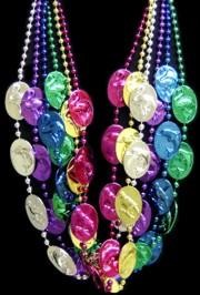 42in Metallic 6 Assorted Color Tropical Animal Medallion Beads