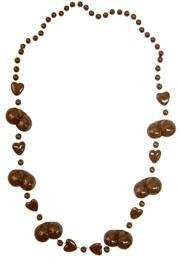 33in Dark Brown Breast Beads