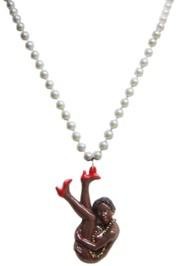 Naughty Beads: Pearls with Black Nudie Girl