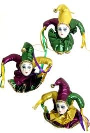 5in x 2.5in Purple/ Green/ Gold Jester Doll