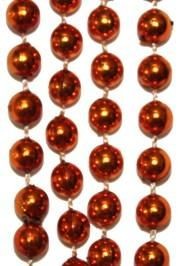 10mm 42in Round Orange Mardi Gras Beads