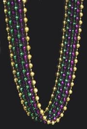 12mm 60in Purple, Green, Gold Disco Ball Beads