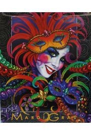 Mardi Gras Ceramic Face Poster