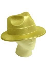 5in Tall Gold Fedora Hat 