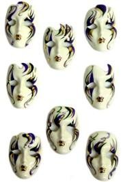 2in x 1.5in Hand Painted Mardi Gras Face Mask Pin/ Brooch