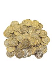 1 1/2in Plastic Metallic Gold Coins/ Doubloons 