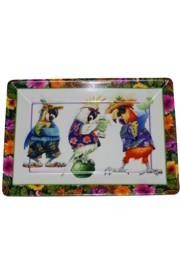 10in x 14in Caribbean Parrot Party Plastic Serving Tray