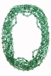 33in Metallic Green Shamrock/ Clover Beads 