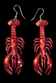 Metallic Red Crawfish/ Lobster Earrings