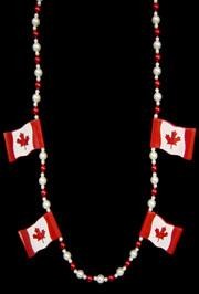 42in Canadian Flag Necklace