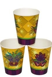 Mardi Gras Mask Paper Cups