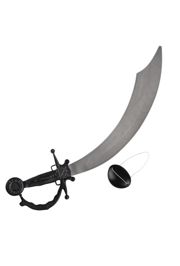 17.5in Assorted Color Plastic Pirate Sword w/ Eye Patch 