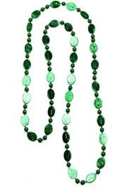 38in 16mm St Pats Stamped Green Beads 