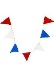 100ft x 11in Red White Blue Pennants Banners