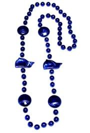 36in Metallic Blue Baseball Cap/ Baseball Beads