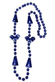 36in Metallic Blue  Cheerleading Pom Poms/ Megaphone Beads