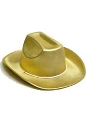 5in Tall Gold Cowboy Hat W/3in Brim 