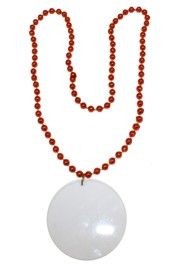 Customizable 3in Medallion Orange Necklace 