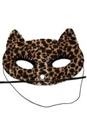Animal Print Half Face Cat Masquerade Mask